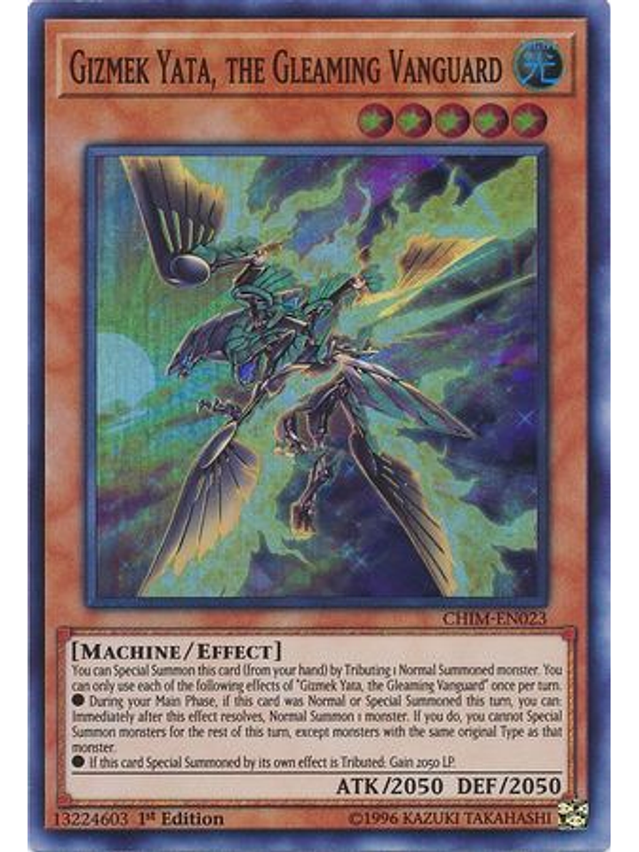Gizmek Yata, the Gleaming Vanguard - CHIM-EN023 - Super Rare 1st Edition 1