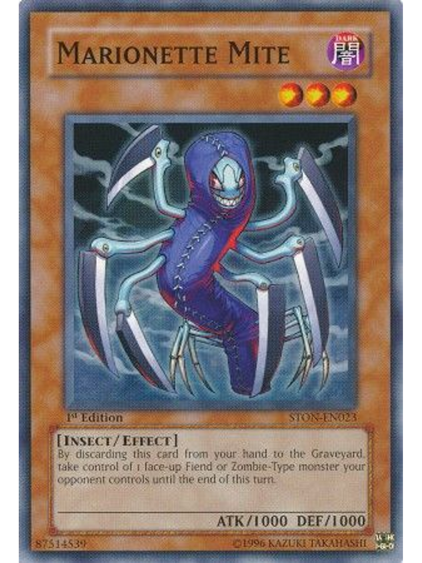 Marionette Mite - STON-EN023 - Common 1st Edition 1