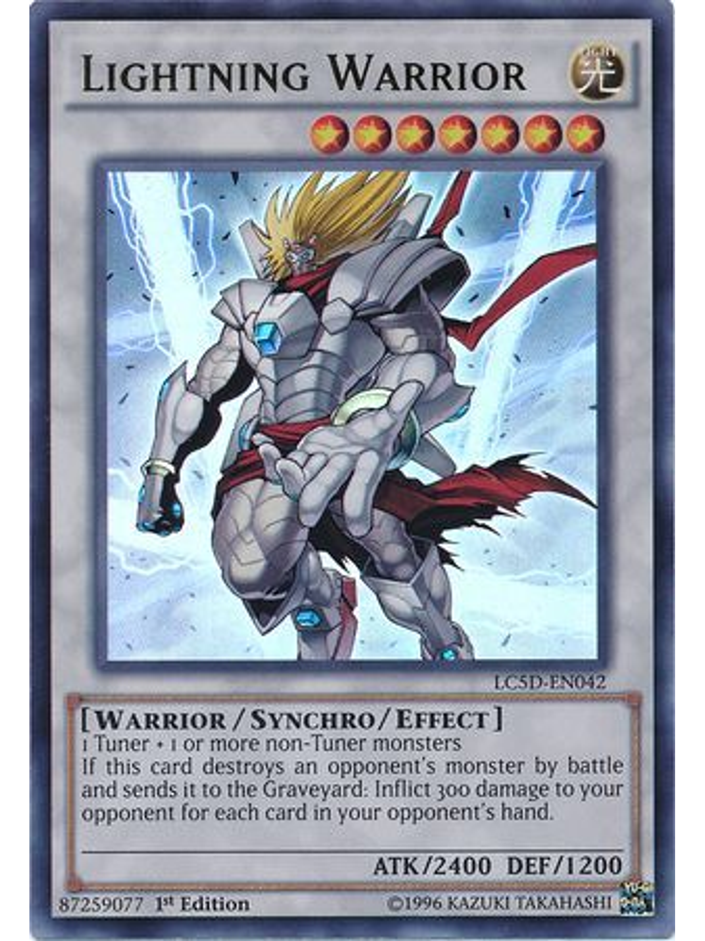 Lightning Warrior - LC5D-EN042 - Ultra Rare 1st Edition 1
