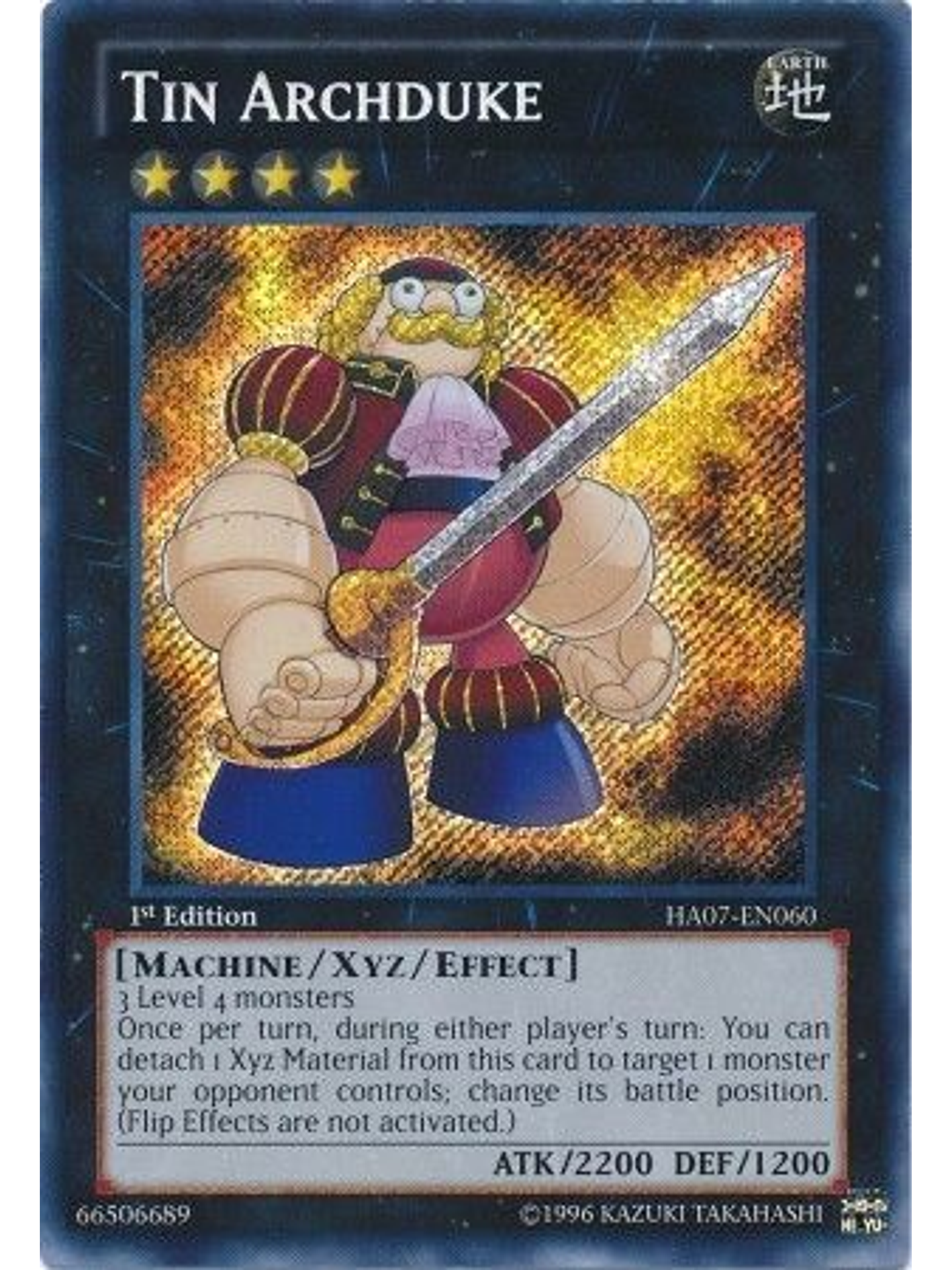 Tin Archduke - HA07-EN060 - Secret Rare 1st Edition 1