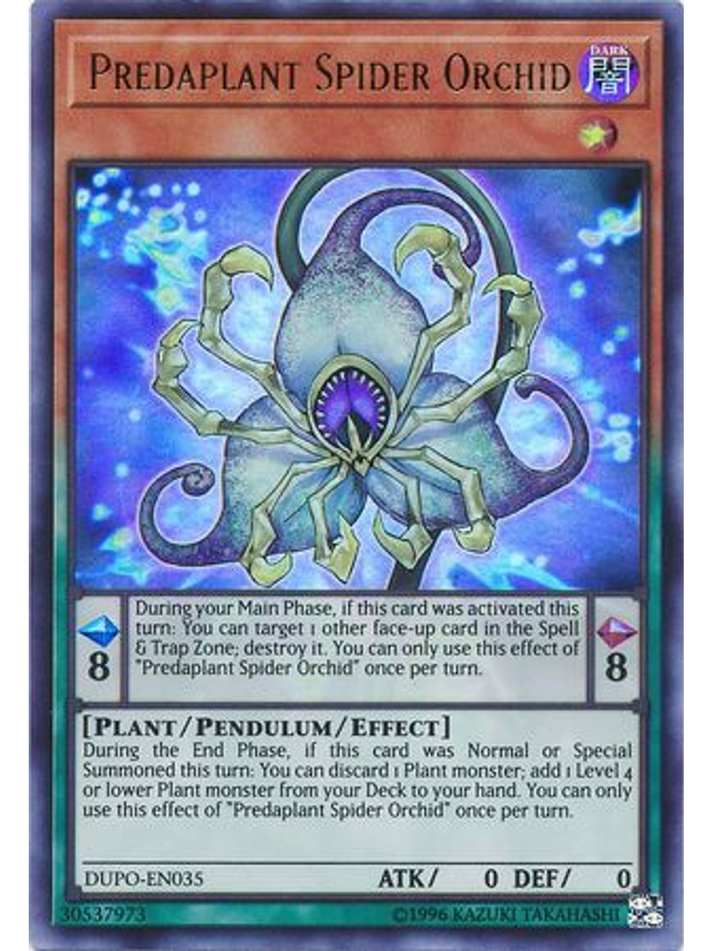 Predaplant Spider Orchid - DUPO-EN035 - Ultra Rare Unlimited 1