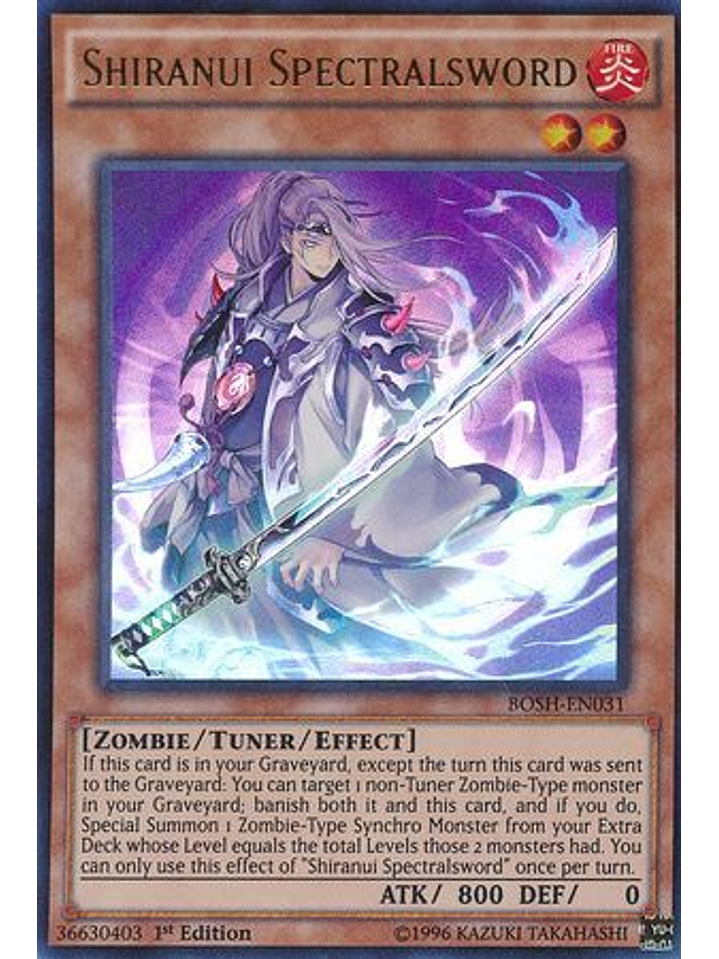 Shiranui Spectralsword - BOSH-EN031 - Ultra Rare 1st Edition 1