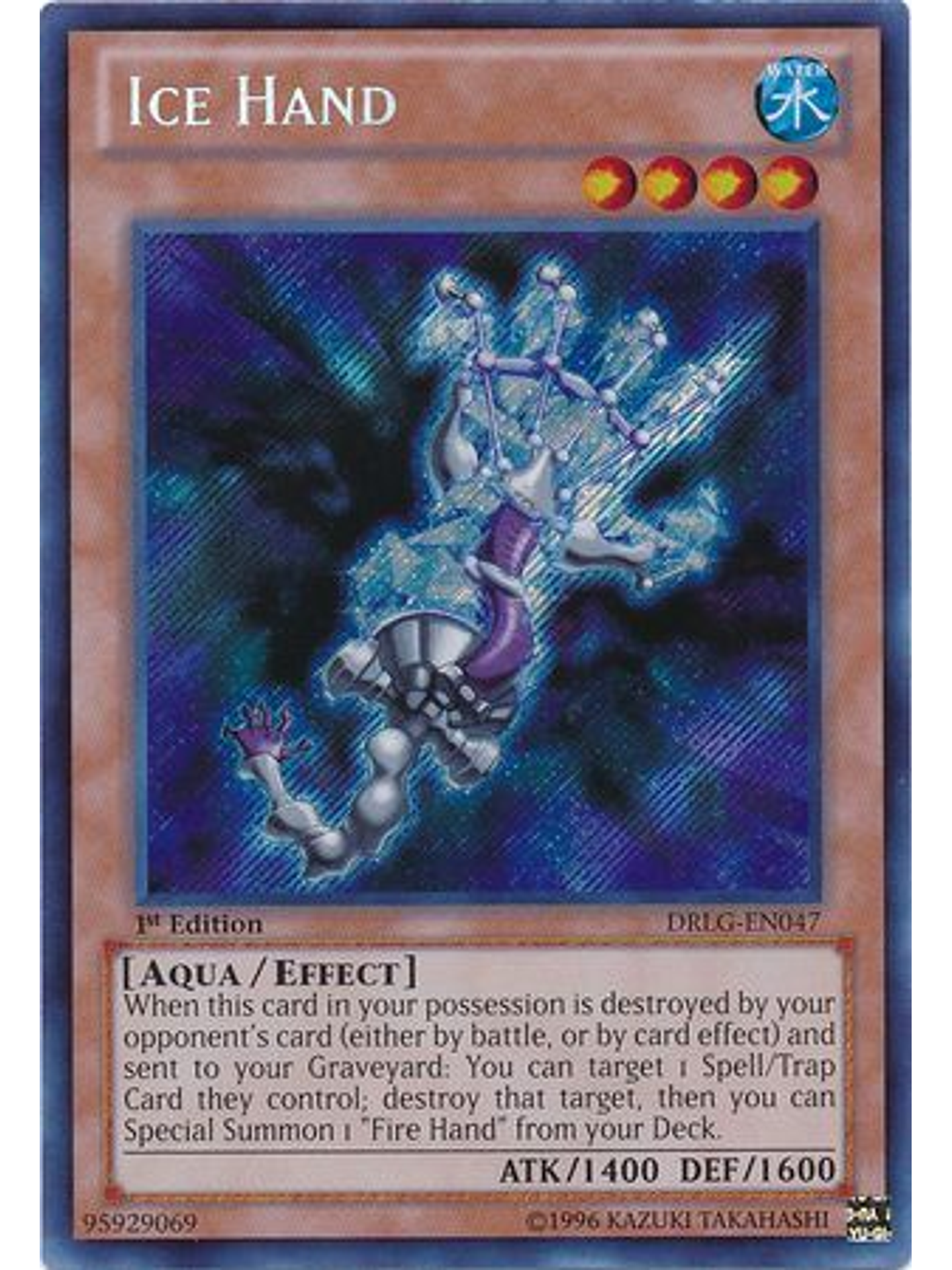 Ice Hand - DRLG-EN047 - Secret Rare 1st Edition 1