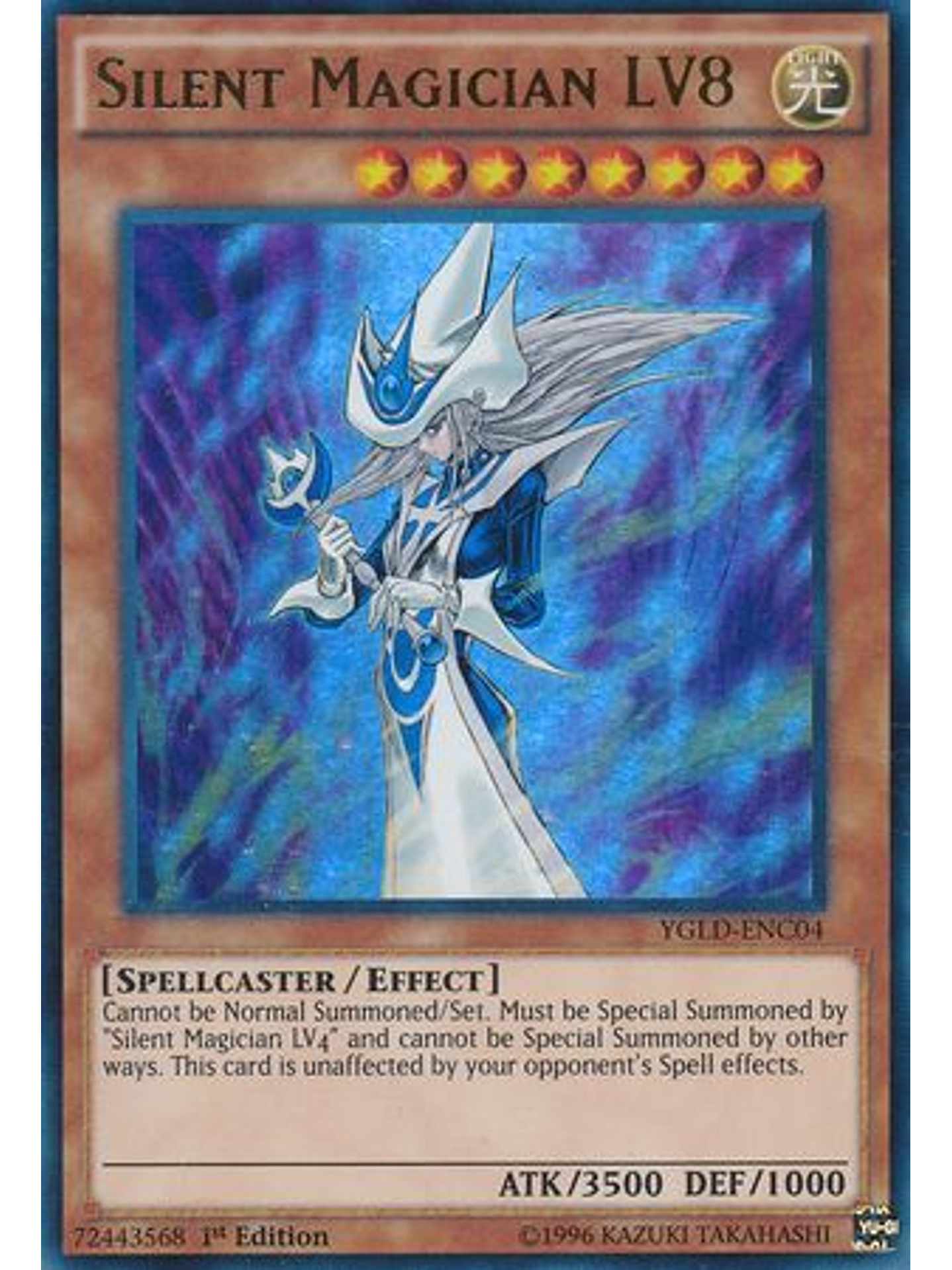 Silent Magician LV8 - YGLD-ENC04 - Ultra Rare 1st Edition 1