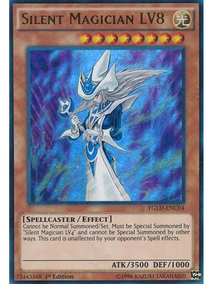 Silent Magician LV8 - YGLD-ENC04 - Ultra Rare 1st Edition 1