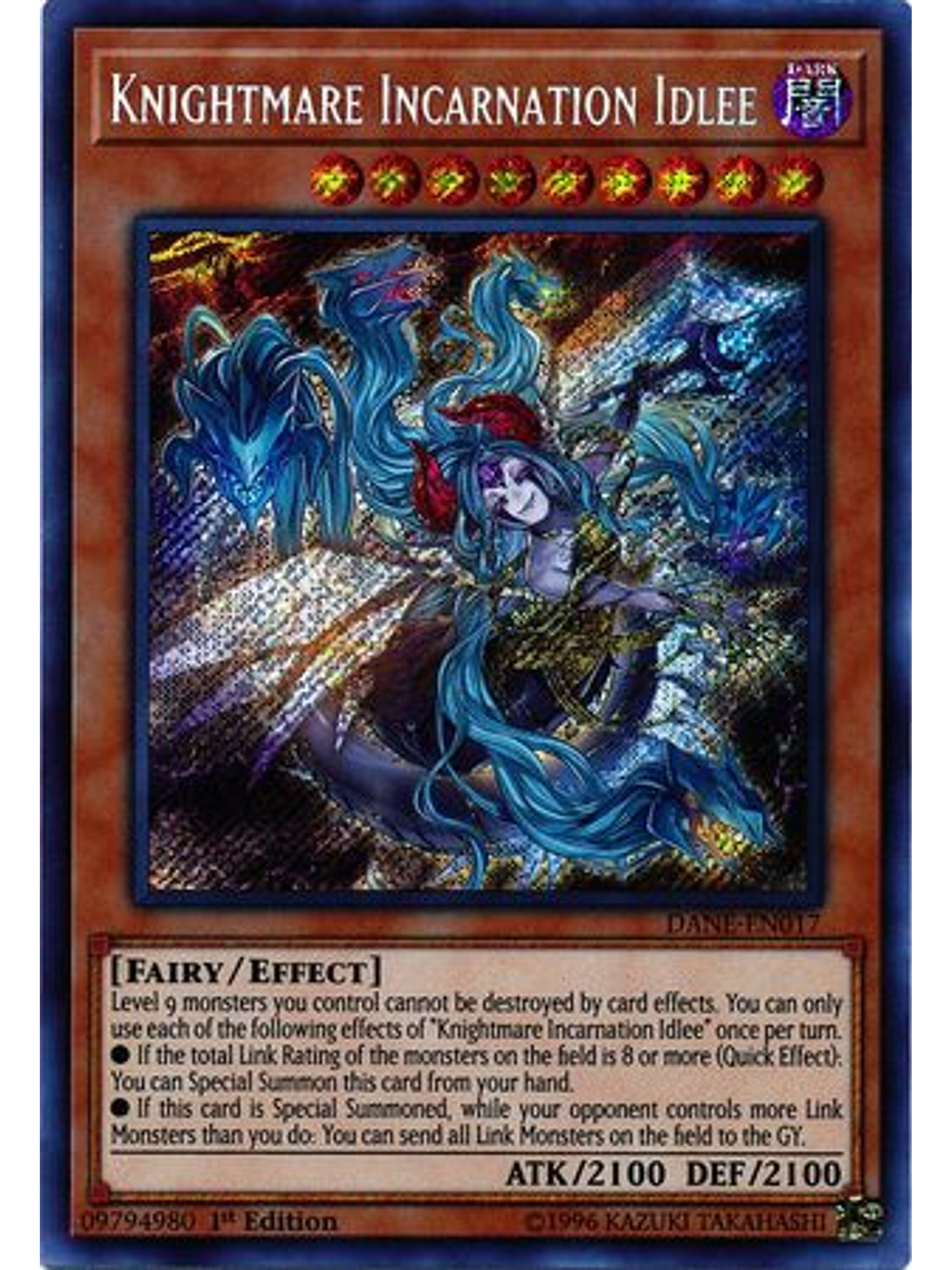 Knightmare Incarnation Idlee - DANE-EN017 - Secret Rare 1st Edition 1