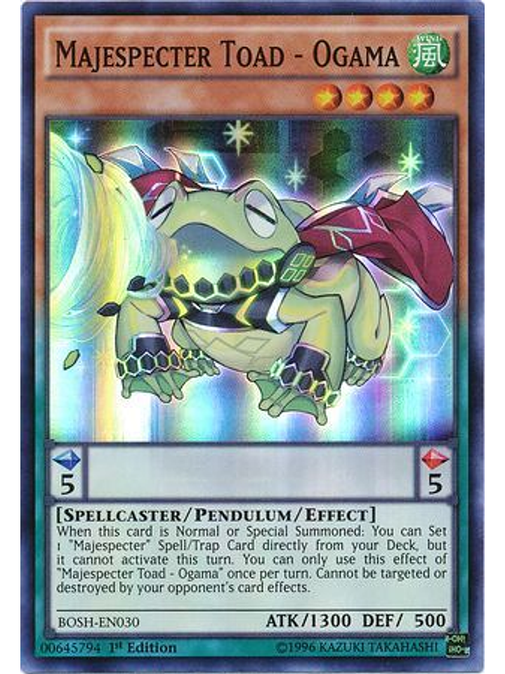 Majespecter Toad - Ogama - BOSH-EN030 - Super Rare 1st Edition 1