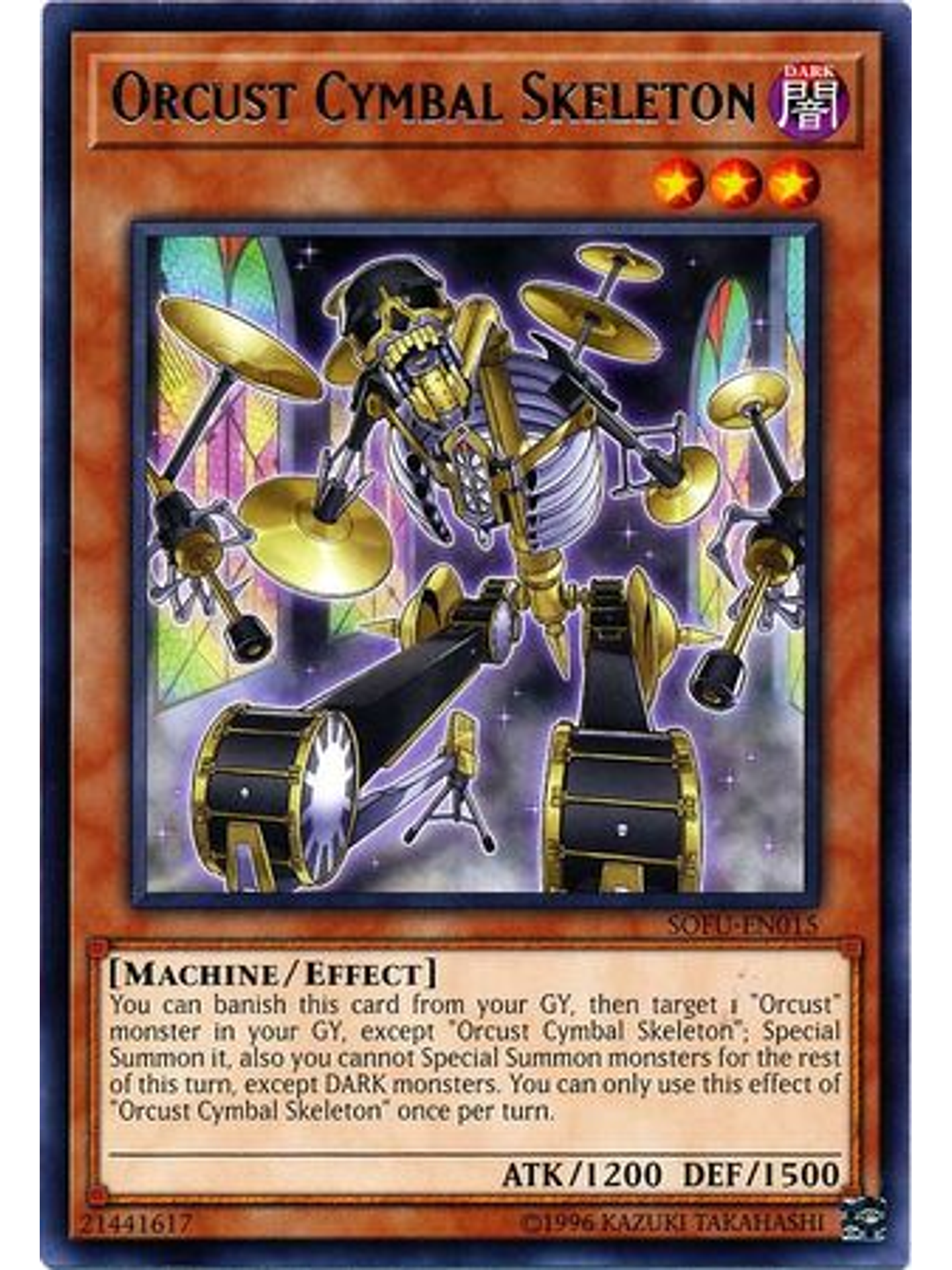 Orcust Cymbal Skeleton - SOFU-EN015 - Rare Unlimited 1