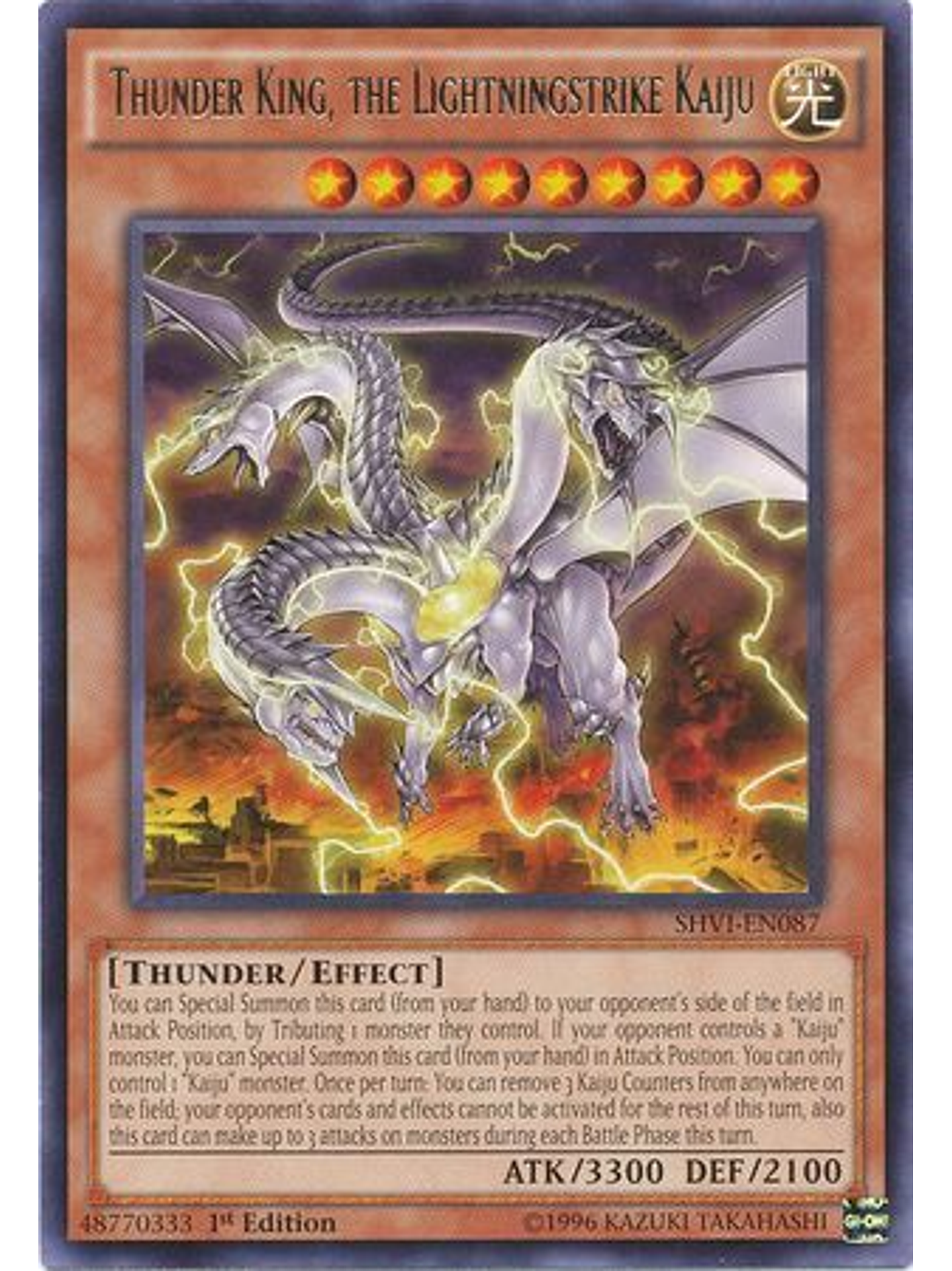 Thunder King, the Lightningstrike Kaiju - SHVI-EN087 - Rare 1st Edition 1