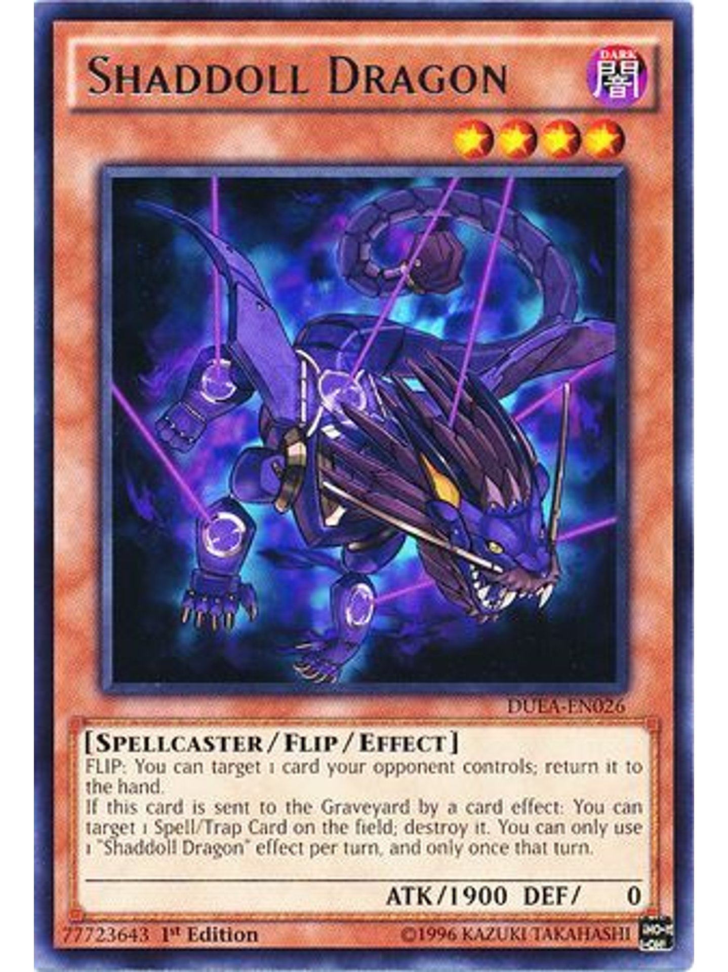 Shaddoll Dragon - DUEA-EN026 - Rare 1st Edition 1