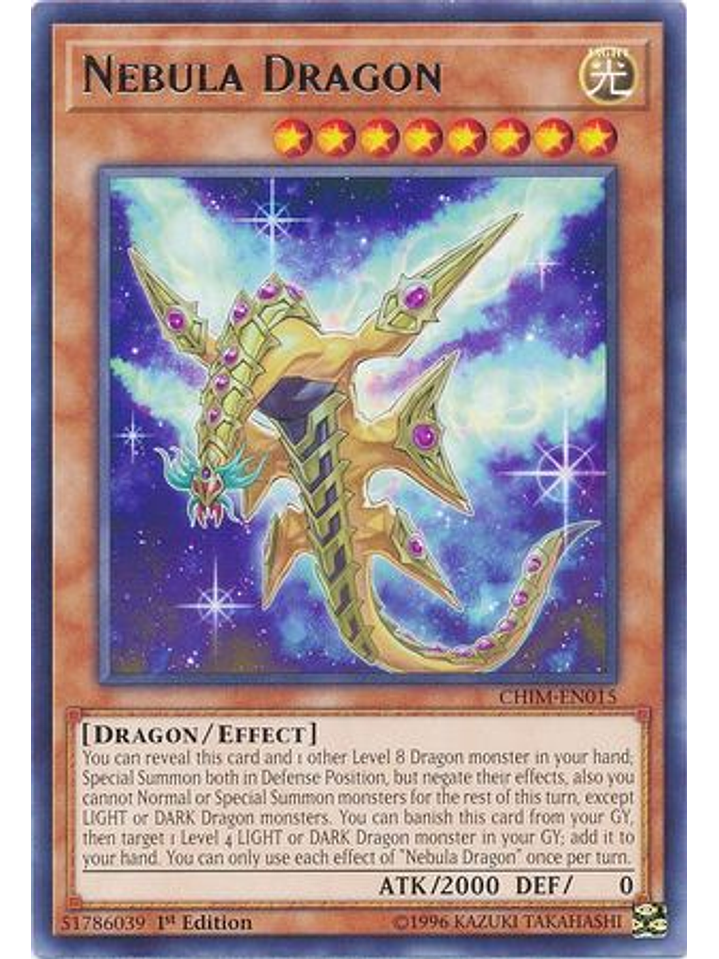 Nebula Dragon - CHIM-EN015 - Rare 1st Edition 1