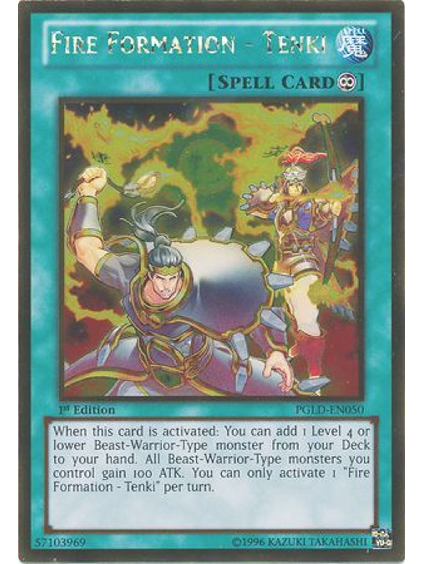 Fire Formation - Tenki - PGLD-EN050 - Gold Rare 1st Edition 1
