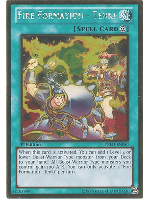 Fire Formation - Tenki - PGLD-EN050 - Gold Rare 1st Edition