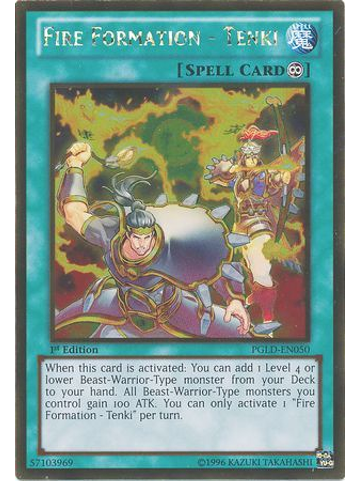 Fire Formation - Tenki - PGLD-EN050 - Gold Rare 1st Edition 1