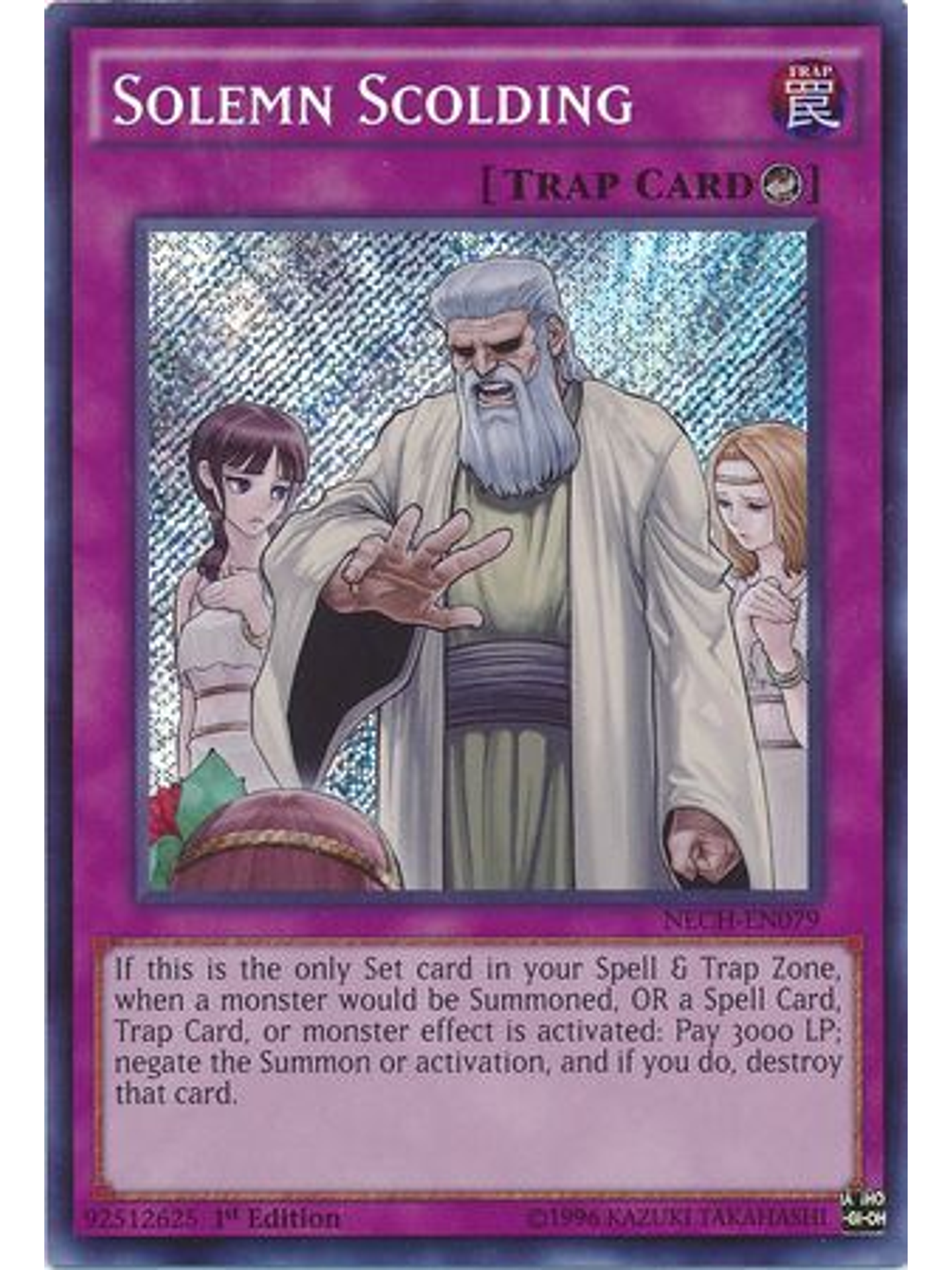 Solemn Scolding - NECH-EN079 - Secret Rare 1st Edition 1