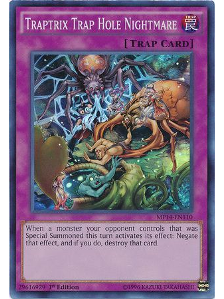 Traptrix Trap Hole Nightmare - MP14-EN110 - Super Rare 1st Edition 1