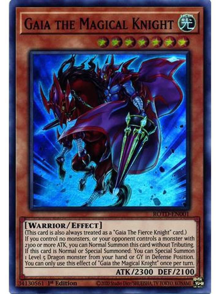 Gaia the Magical Knight - ROTD-EN001 - Super Rare 1st Edition 1