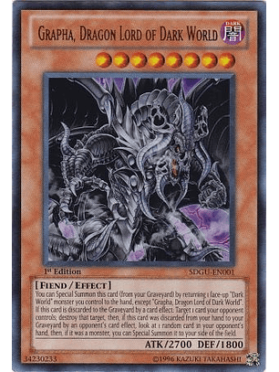 Grapha, Dragon Lord of Dark World - SDGU-EN001 - Ultra Rare 1st Edition