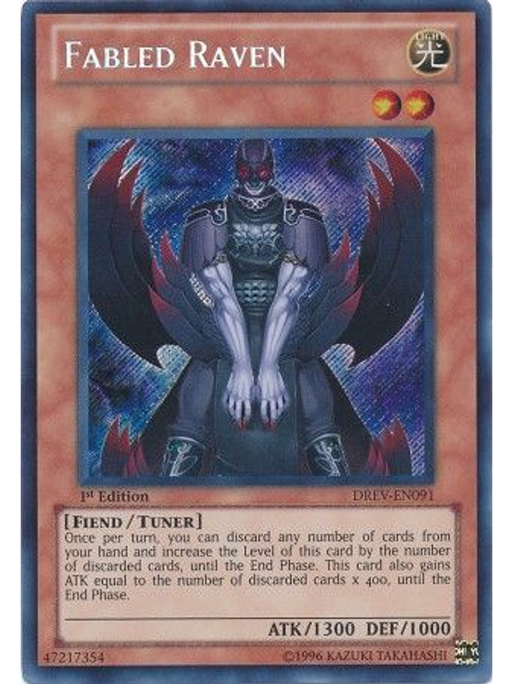 Fabled Raven - DREV-EN091 - Secret Rare 1st Edition 1