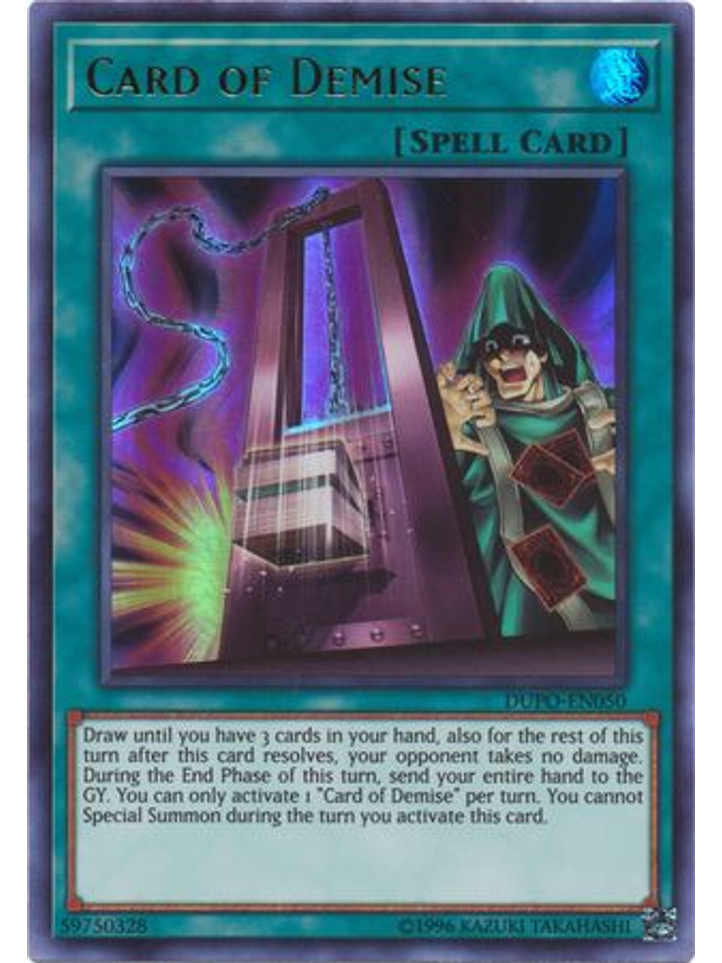 Card of Demise - DUPO-EN050 - Ultra Rare Unlimited 1