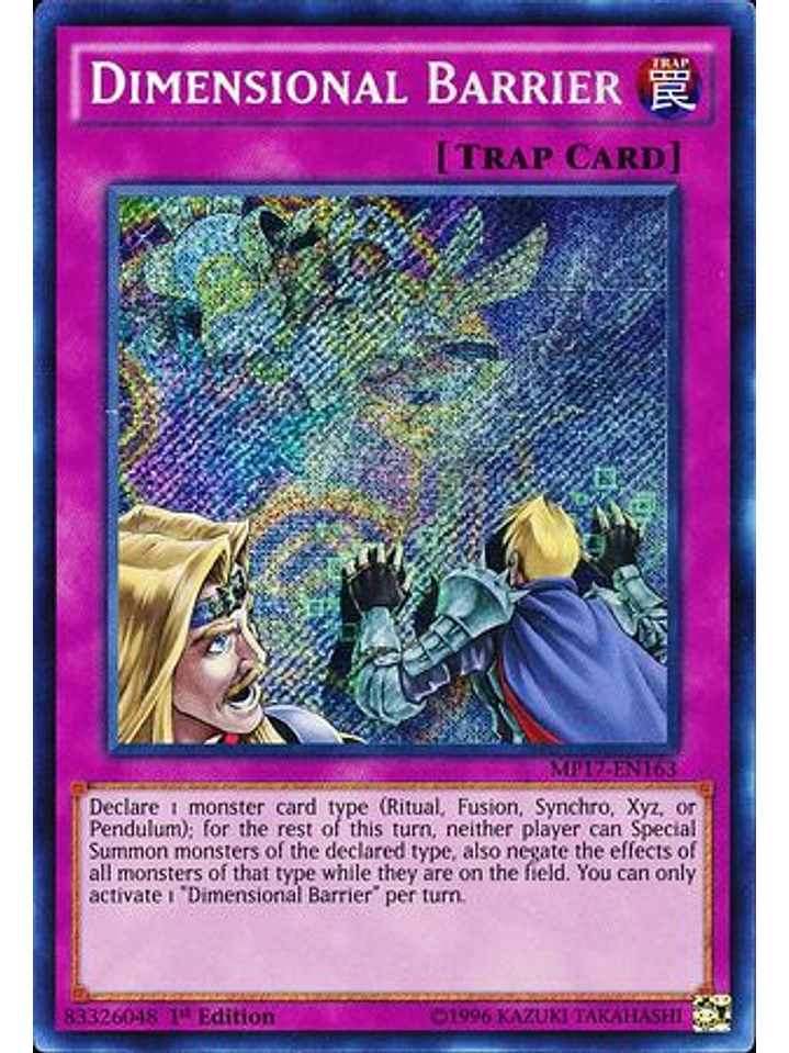 Dimensional Barrier - MP17-EN163 - Secret Rare 1st Edition 1