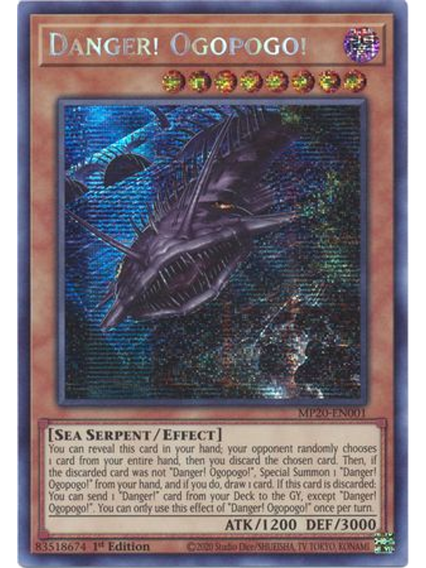 Danger! Ogopogo! - MP20-EN001 - Prismatic Secret Rare 1st Edition 1