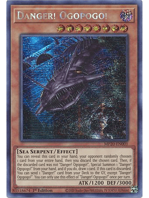 Danger! Ogopogo! - MP20-EN001 - Prismatic Secret Rare 1st Edition
