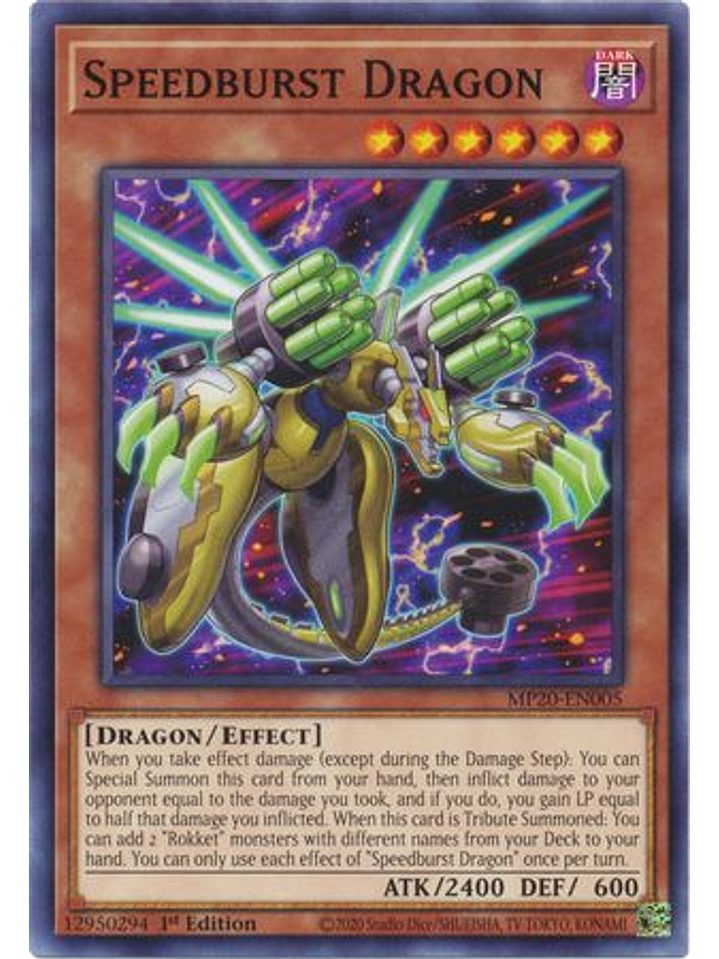 Speedburst Dragon - MP20-EN005 - Common 1st Edition 1