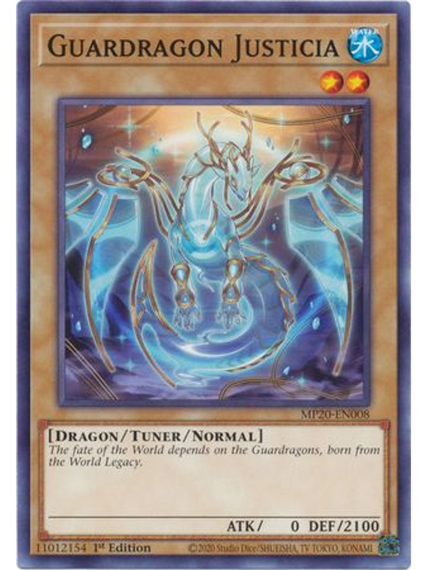 Guardragon Justicia - MP20-EN008 - Common 1st Edition 1