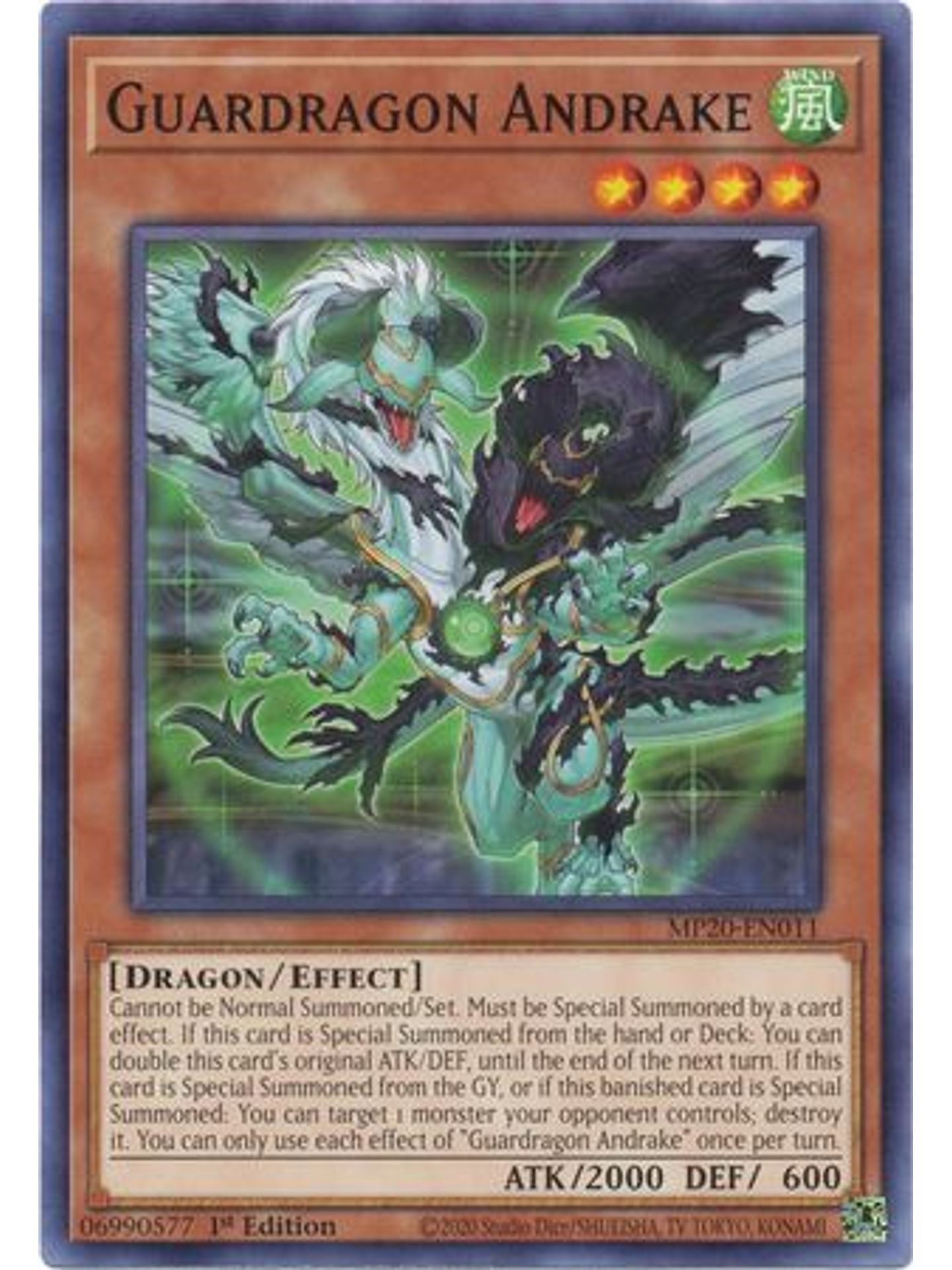 Guardragon Andrake - MP20-EN011 - Common 1st Edition 1