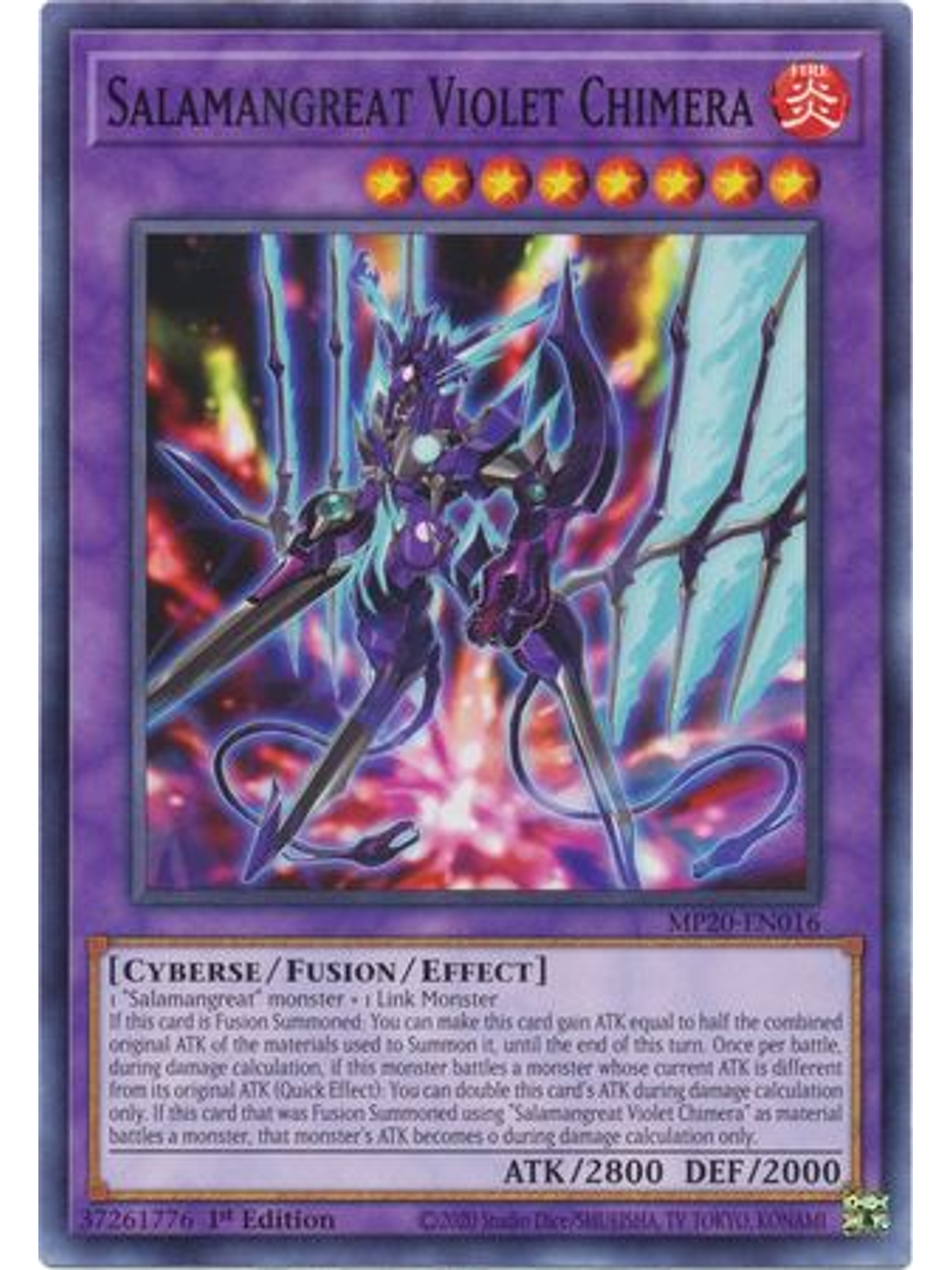 Salamangreat Violet Chimera - MP20-EN016 - Common 1st Edition 1