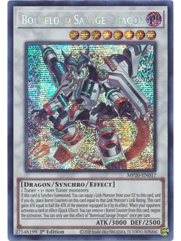 Borreload Savage Dragon - MP20-EN017 - Prismatic Secret Rare 1st Edition 1