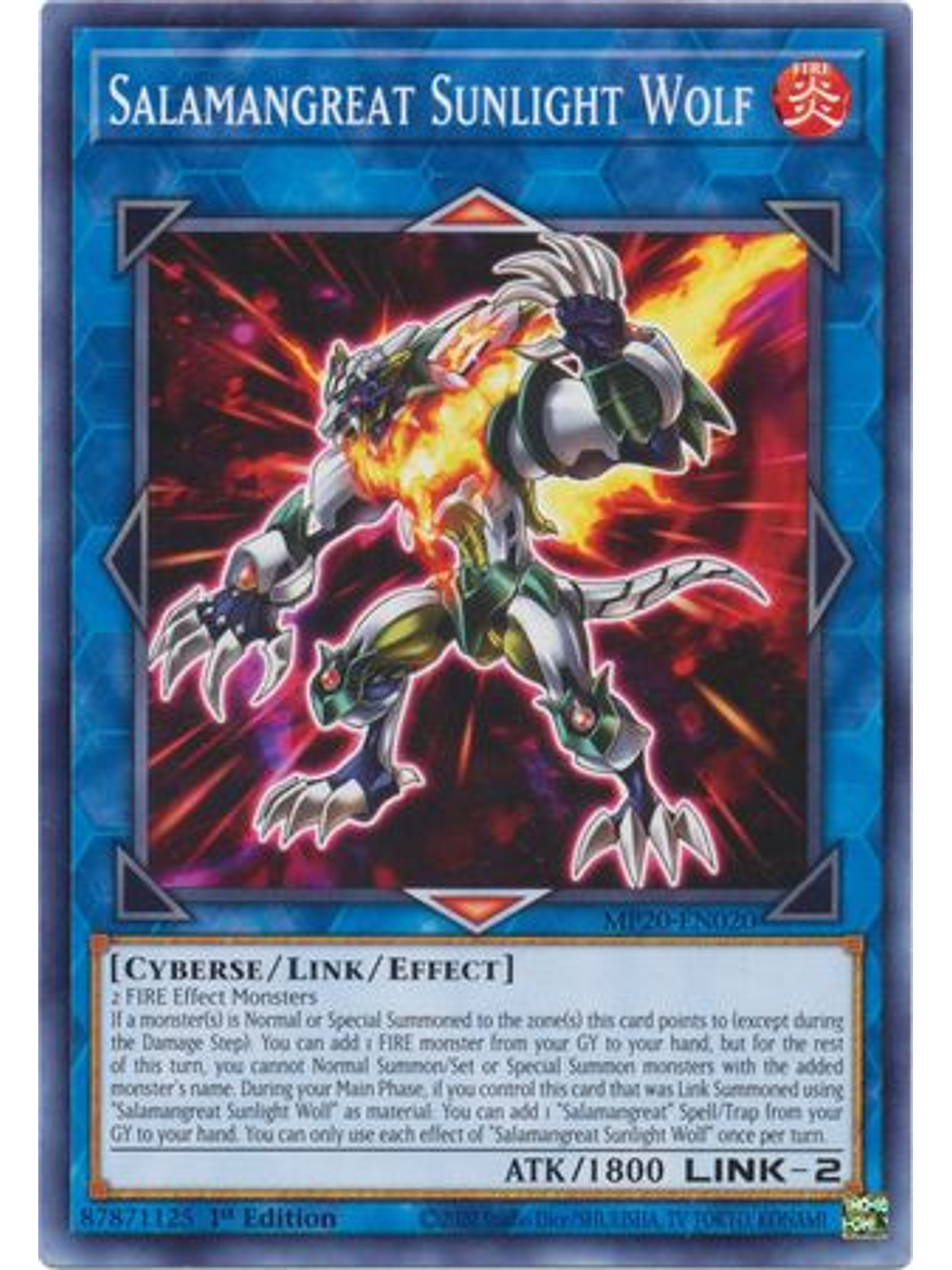 Salamangreat Sunlight Wolf - MP20-EN020 - Common 1st Edition 1