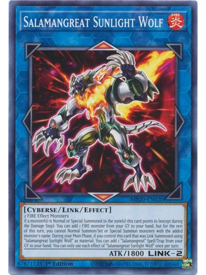 Salamangreat Sunlight Wolf - MP20-EN020 - Common 1st Edition 1