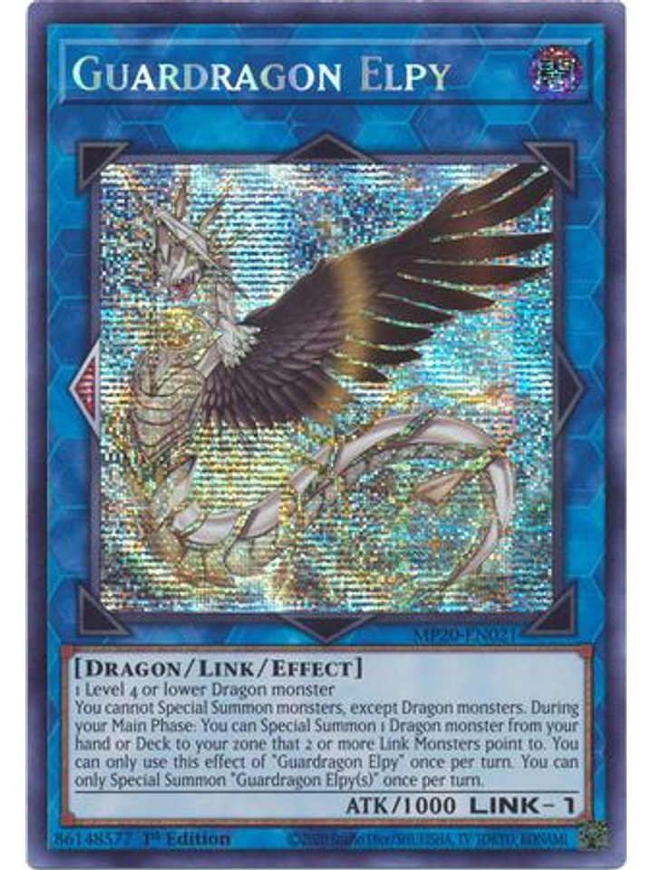 Guardragon Elpy - MP20-EN021 - Prismatic Secret Rare 1st Edition 1