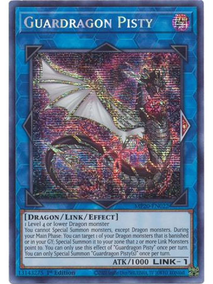 Guardragon Pisty - MP20-EN022 - Prismatic Secret Rare 1st Edition 1