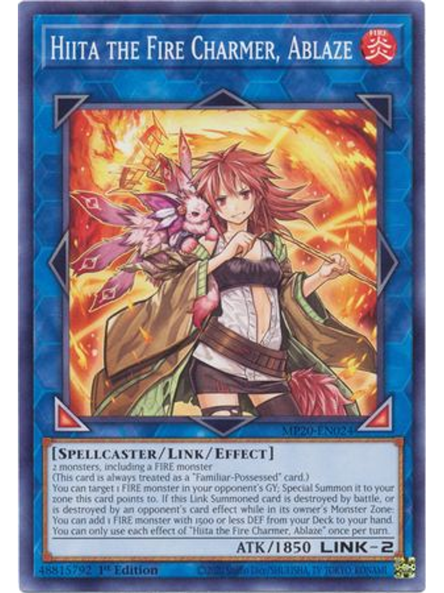 Hiita the Fire Charmer, Ablaze - MP20-EN024 - Common 1st Edition 1