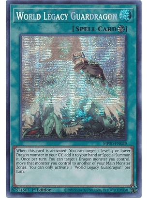World Legacy Guardragon - MP20-EN029 - Prismatic Secret Rare 1st Edition