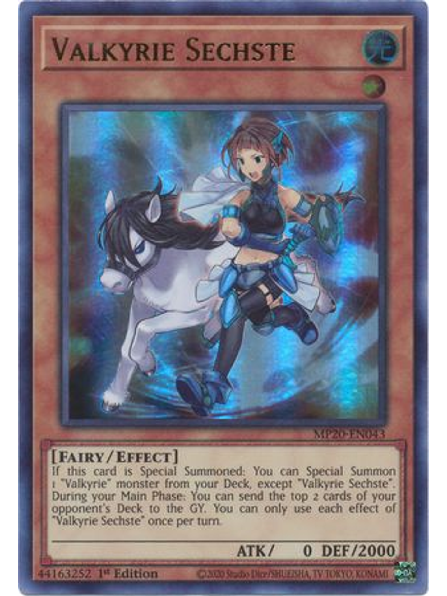 Valkyrie Sechste - MP20-EN043 - Ultra Rare 1st Edition 1