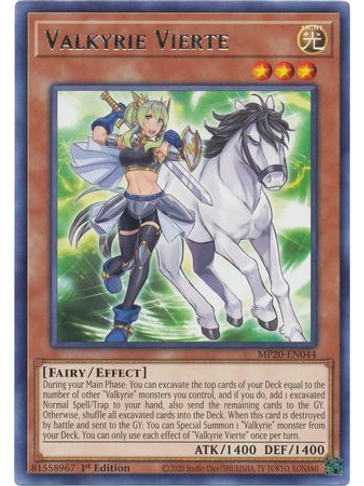 Valkyrie Vierte - MP20-EN044 - Rare 1st Edition 1