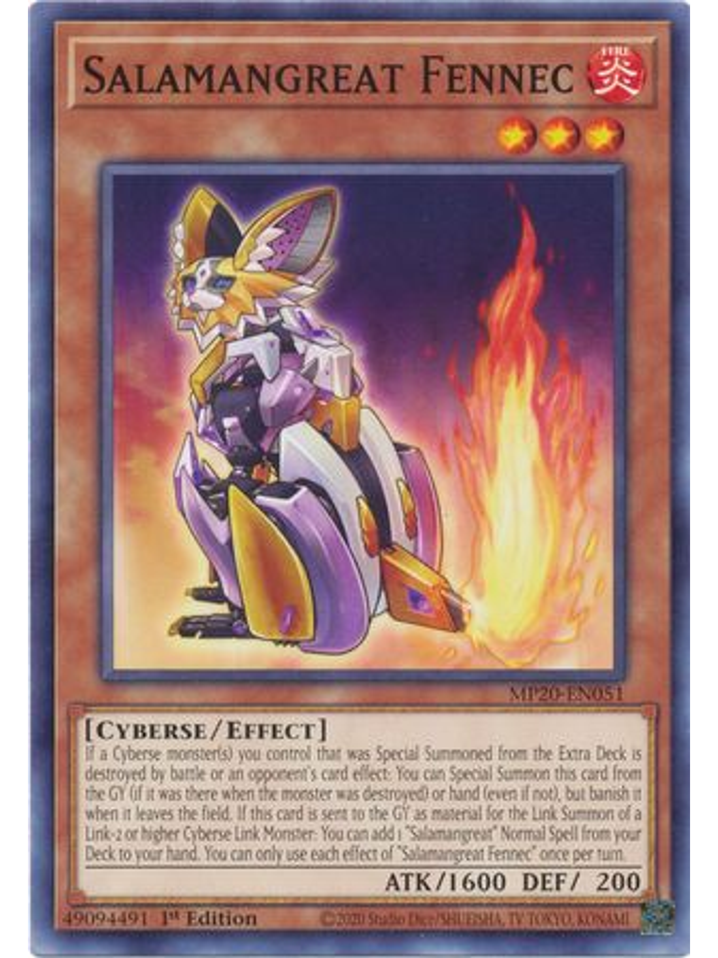 Salamangreat Fennec - MP20-EN051 - Common 1st Edition 1