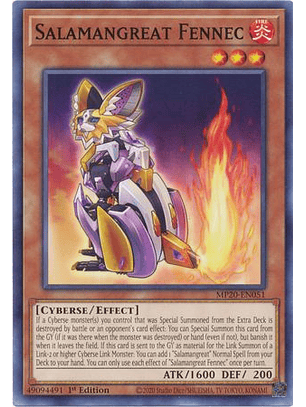 Salamangreat Fennec - MP20-EN051 - Common 1st Edition