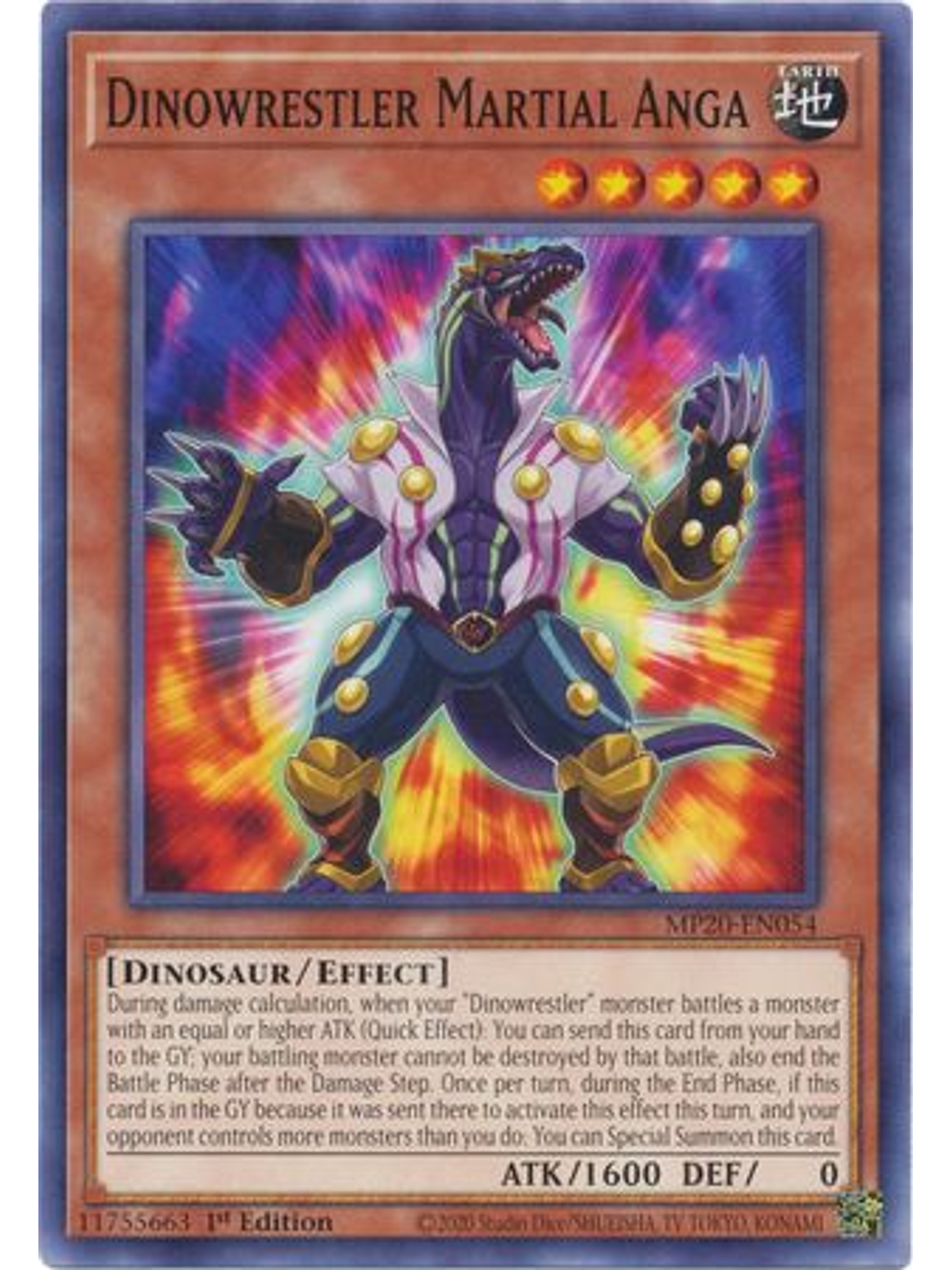 Dinowrestler Martial Anga - MP20-EN054 - Common 1st Edition 1