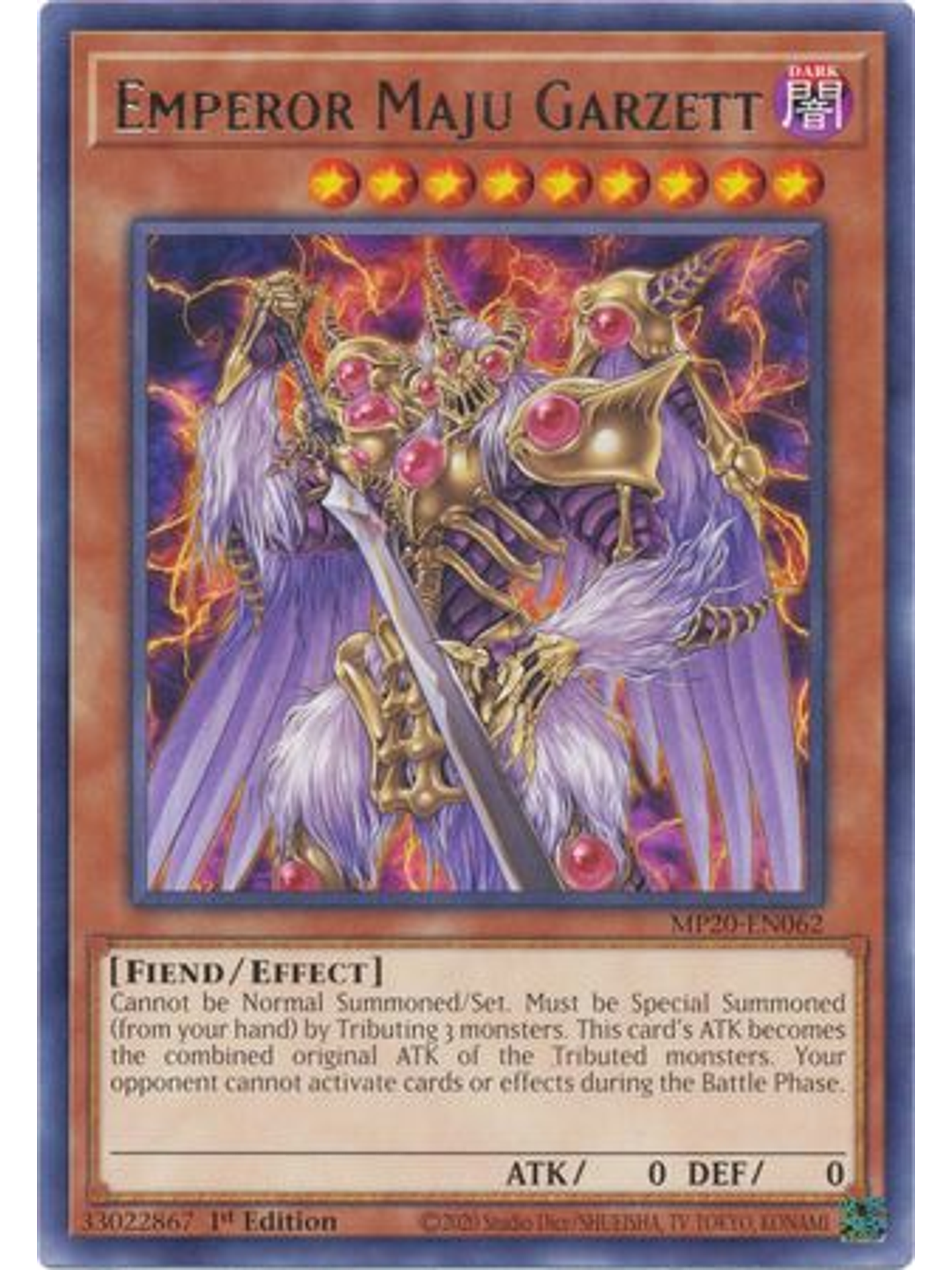 Emperor Maju Garzett - MP20-EN062 - Rare 1st Edition 1