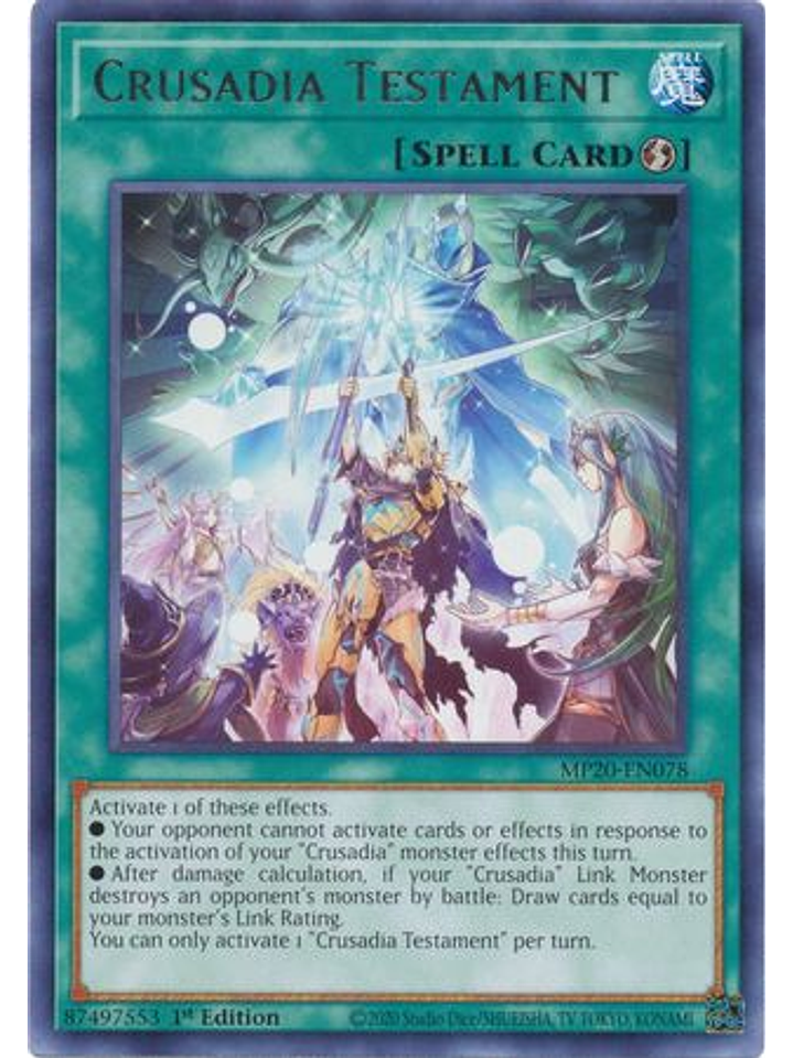 Crusadia Testament - MP20-EN078 - Rare 1st Edition 1
