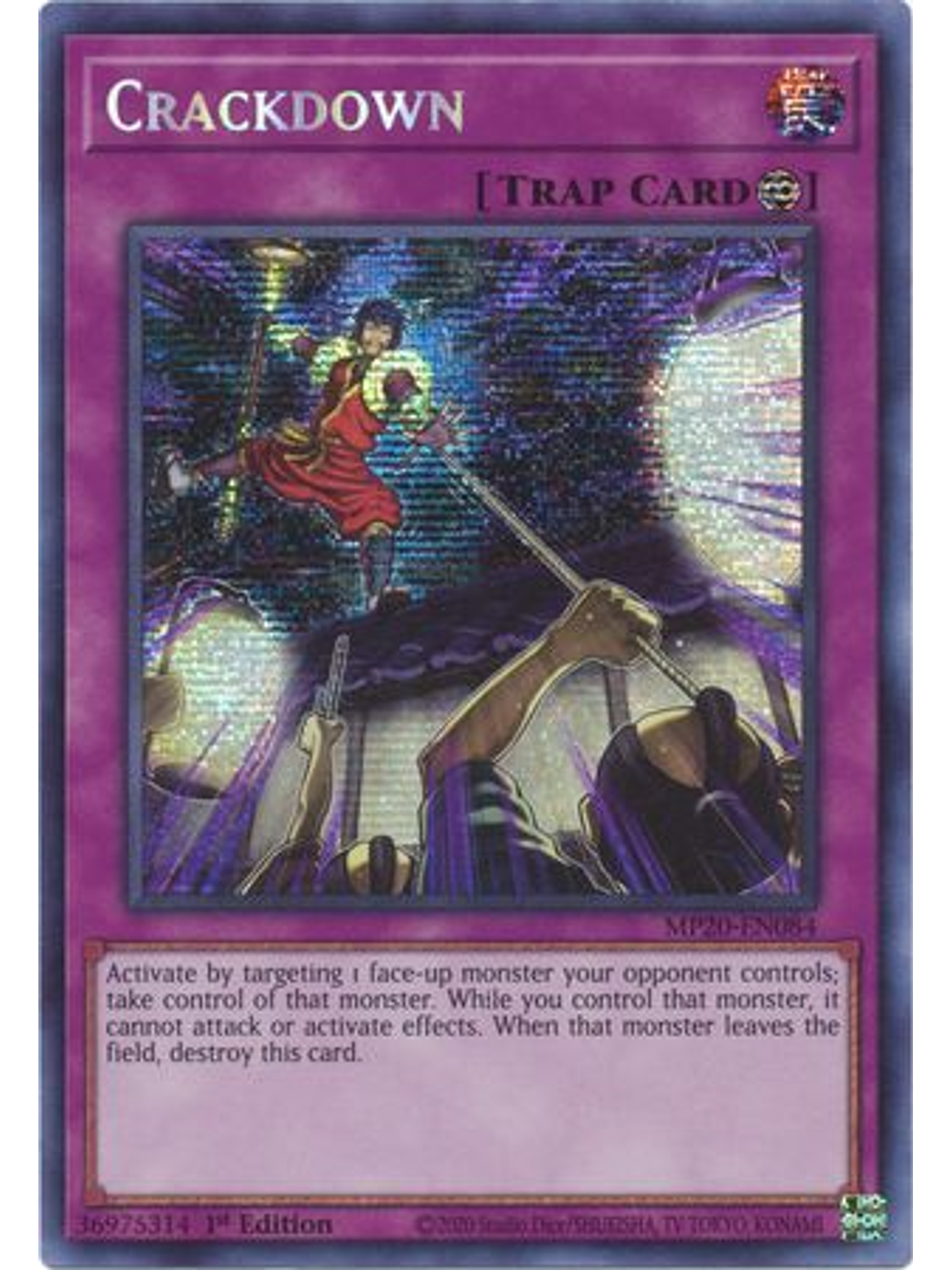 Crackdown - MP20-EN084 - Prismatic Secret Rare 1st Edition 1