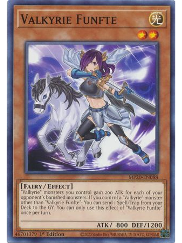 Valkyrie Funfte - MP20-EN088 - Common 1st Edition 1