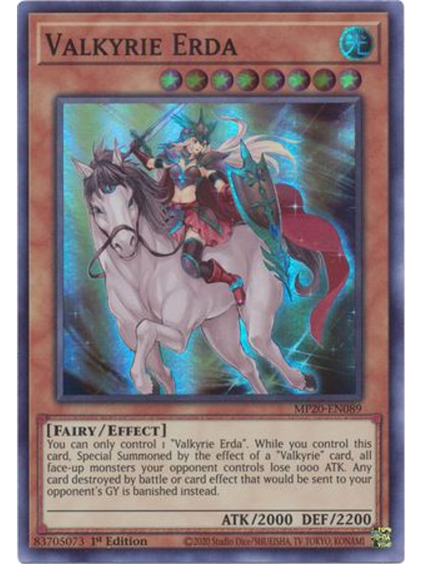 Valkyrie Erda - MP20-EN089 - Super Rare 1st Edition 1