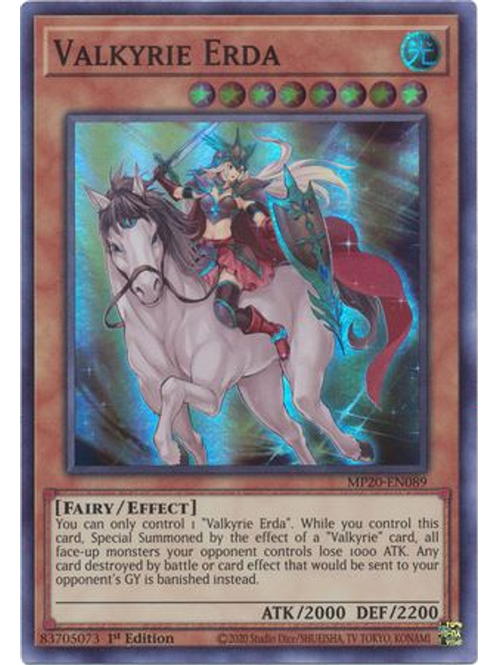 Valkyrie Erda - MP20-EN089 - Super Rare 1st Edition 1