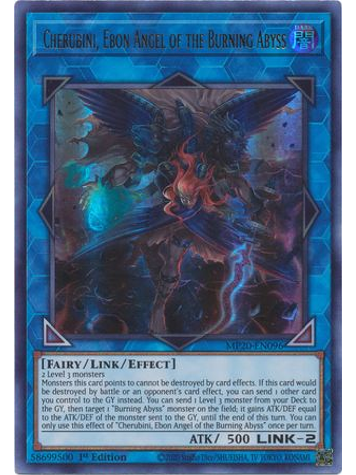 Cherubini, Ebon Angel of the Burning Abyss - MP20-EN096 - Ultra Rare 1st Edition 1